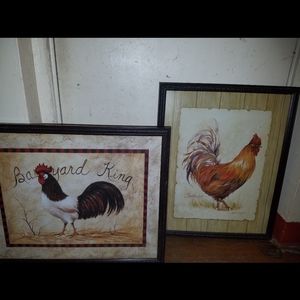 Rooster picture frames $25
